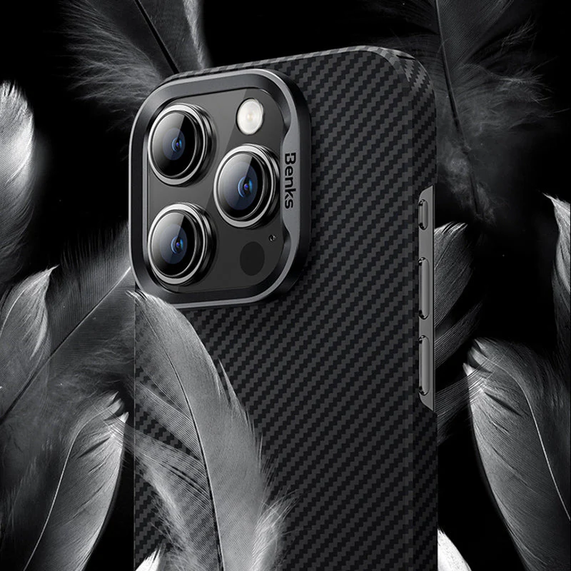 600D Kevlar Aramid Fiber+PC Phone Case for iPhone 15 Plus Protective Ultra-Thin Matte Phone Cover - Image 2