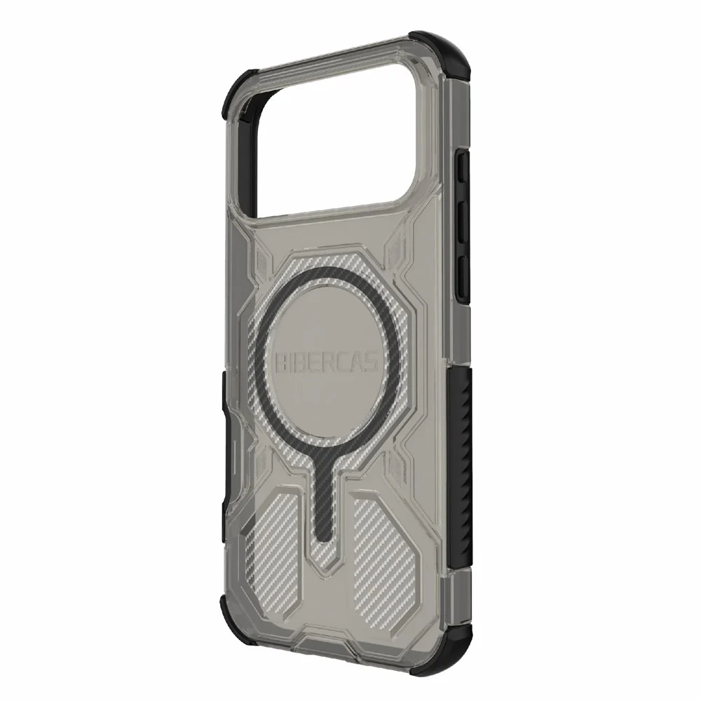 BIBERCAS J-16 Transparent Series For iPhone 17 Pro Max Case Compatible with MagSafe TPU + PC Phone Cover - Black - Image 4