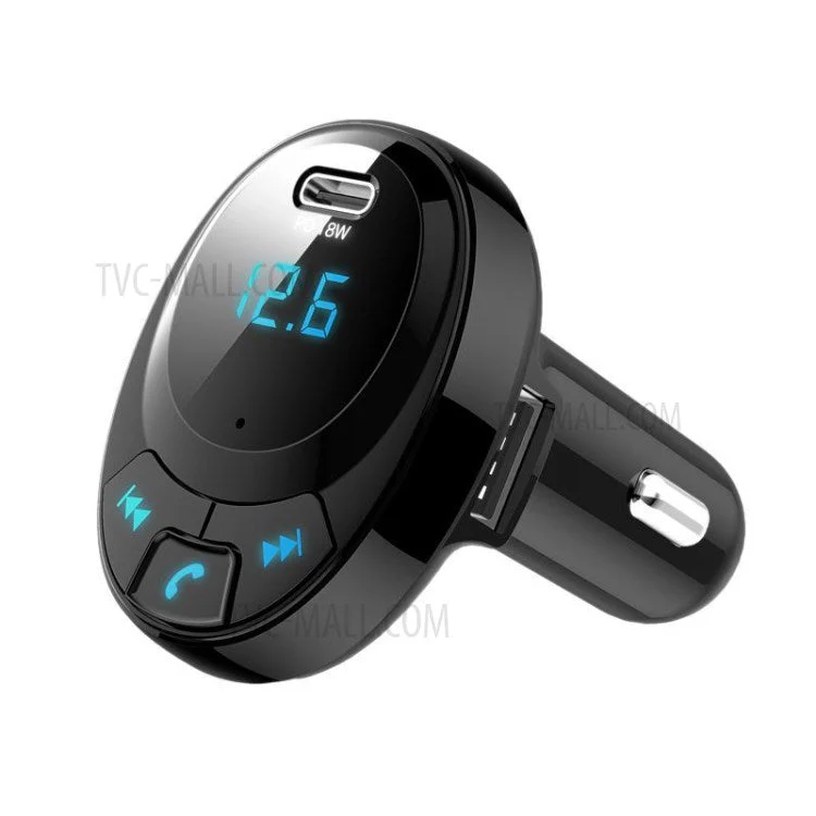BT09 Bluetooth Multi-function PD 18W + Dual USB Quick Charge Car Charger FM Transmitter - Image 4