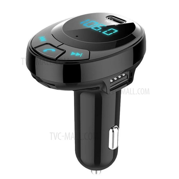 BT09 Bluetooth Multi-function PD 18W + Dual USB Quick Charge Car Charger FM Transmitter - Image 6