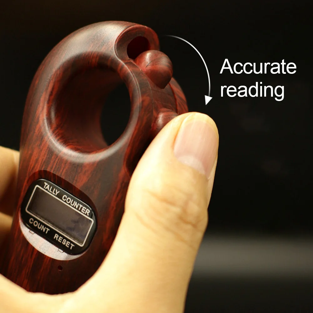 Buddhist Beads Chanting Rolling Automatic Induction Digital Display Electronic Counter(Sandalwood) - Image 4