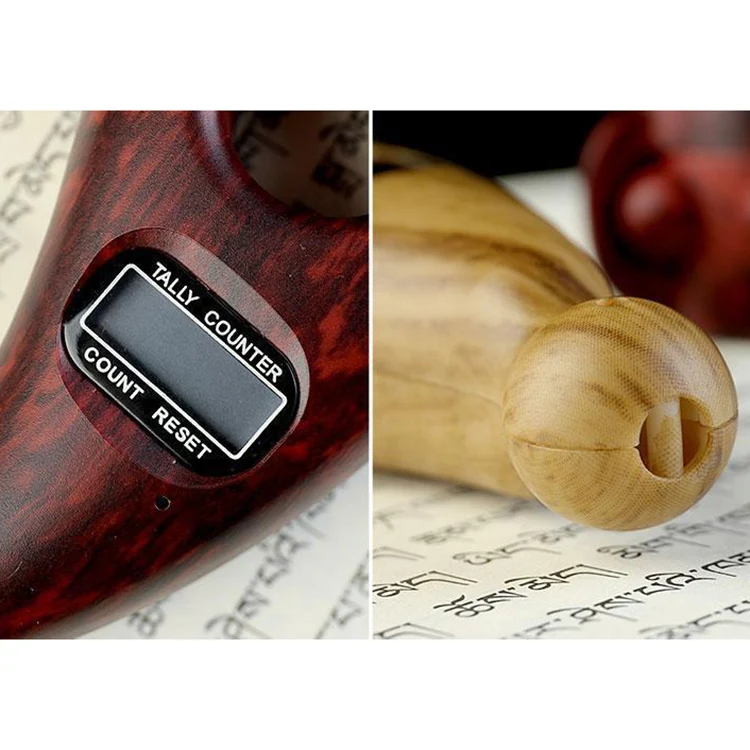 Buddhist Beads Chanting Rolling Automatic Induction Digital Display Electronic Counter(Sandalwood) - Image 5