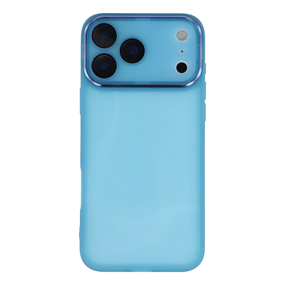 Bulk Purchasing 20Pcs For iPhone 17 Pro Max Case Electroplated Camera Frame TPU Phone Cover Precise Cutouts - Transparent Blue - Image 3