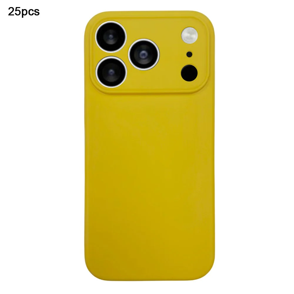 Bulk Purchasing 25Pcs For iPhone 17 Pro Max Case 1.2mm TPU Matte Phone Cover - Yellow