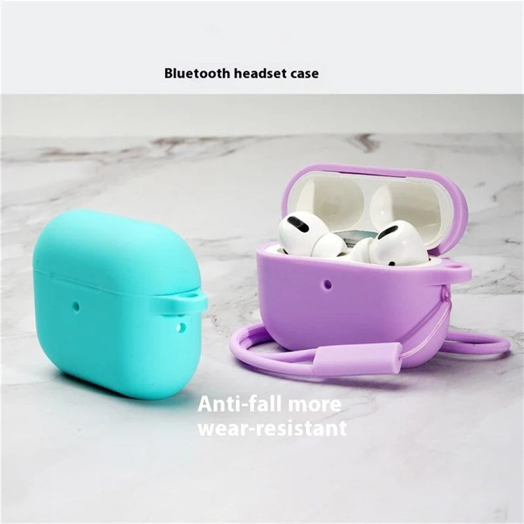 Bulk Purchasing For AirPods Pro 2 Silicone Case with Carabiner Bluetooth Earphone Protective Cover - Blackish Green - Image 4