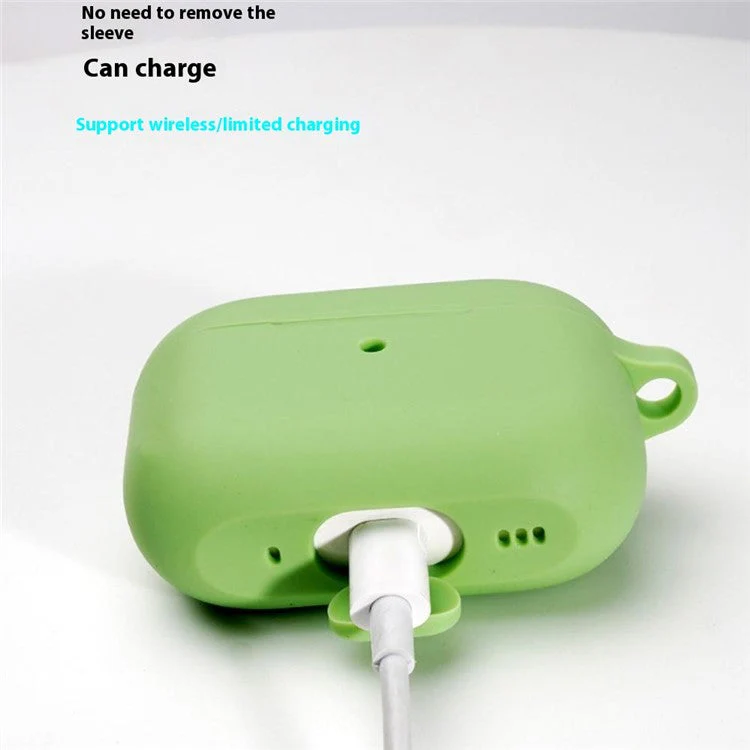 Bulk Purchasing For AirPods Pro 2 Silicone Case with Carabiner Bluetooth Earphone Protective Cover - Light Purple - Image 2