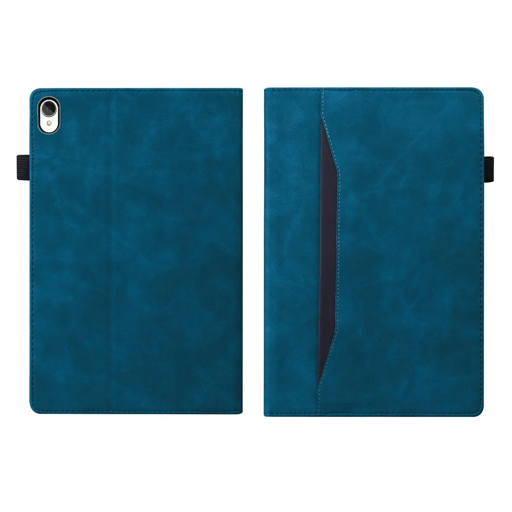Business Style Front Pocket Design PU Leather Wallet Stand Tablet Cover Case for Lenovo Tab P11 TB-J606F / Tab P11 5G - Blue - Image 5