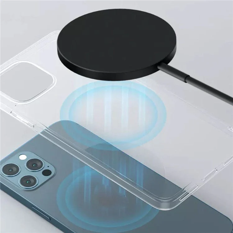 C12 Type-C Cable Round Magnetic Wireless Charger Phone Charging Pad - White - Image 6