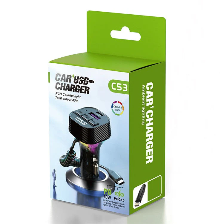 C53 Car Bluetooth Receiver FM Transmitter MP3 Player Fast Charging Car Charger - Image 7