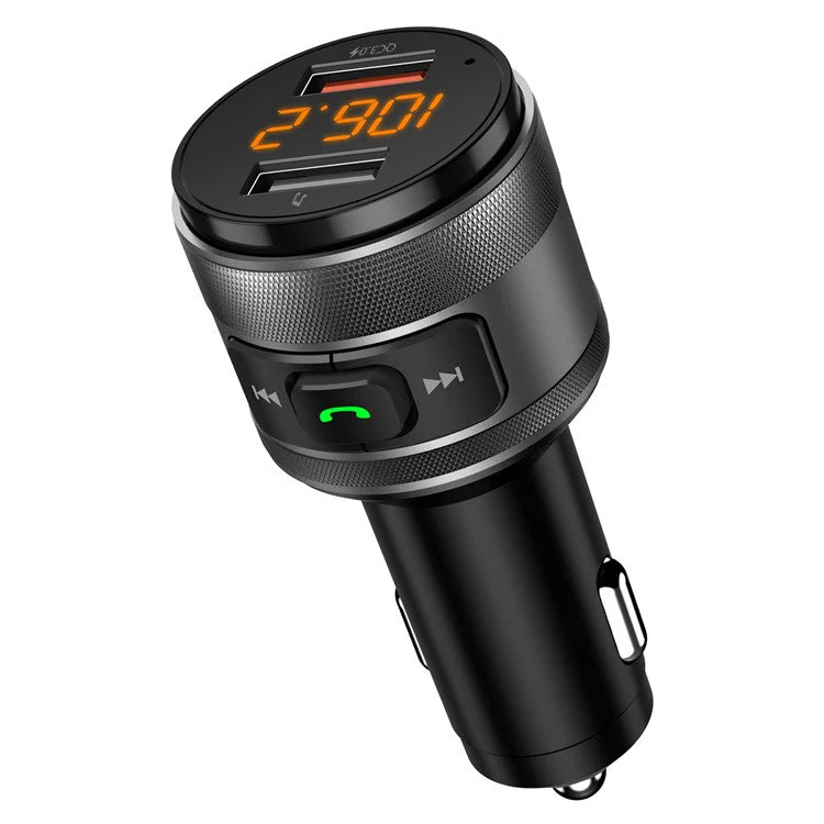 C57 Mini Dual USB QC3.0 Car Charger FM Transmitter Hands-free Call Bluetooth MP3 Music Player - Image 2