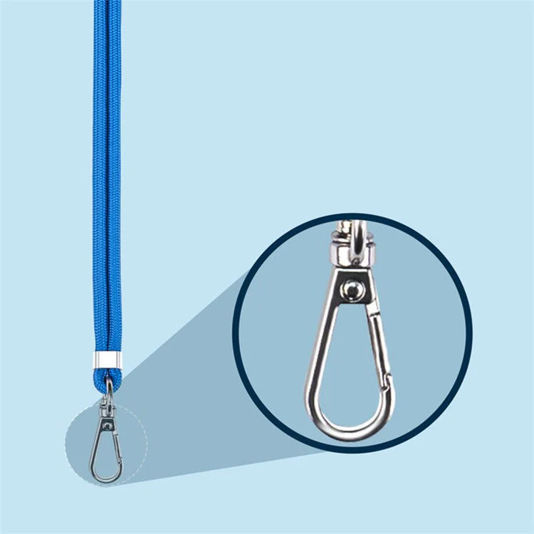 Cell Phone Crossbody Lanyard 6mm Nylon Universal Phone Shoulder Strap with Pad - Rose White - Image 5