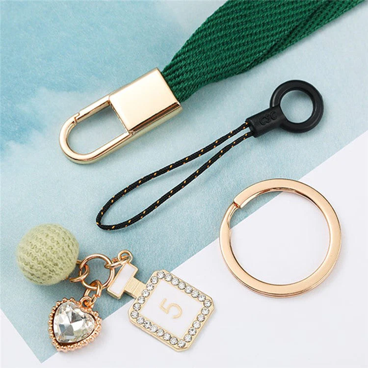 Cell Phone Lanyard Universal Neck Strap Ball Pendant Braided Chain Holder - Dark Brown - Image 4