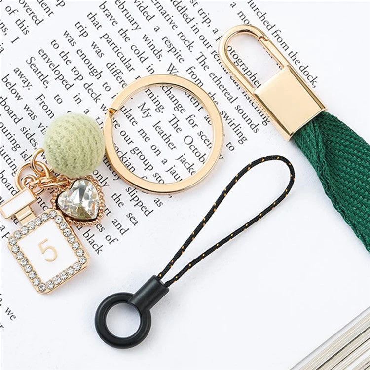 Cell Phone Lanyard Universal Neck Strap Ball Pendant Braided Chain Holder - Dark Brown - Image 7