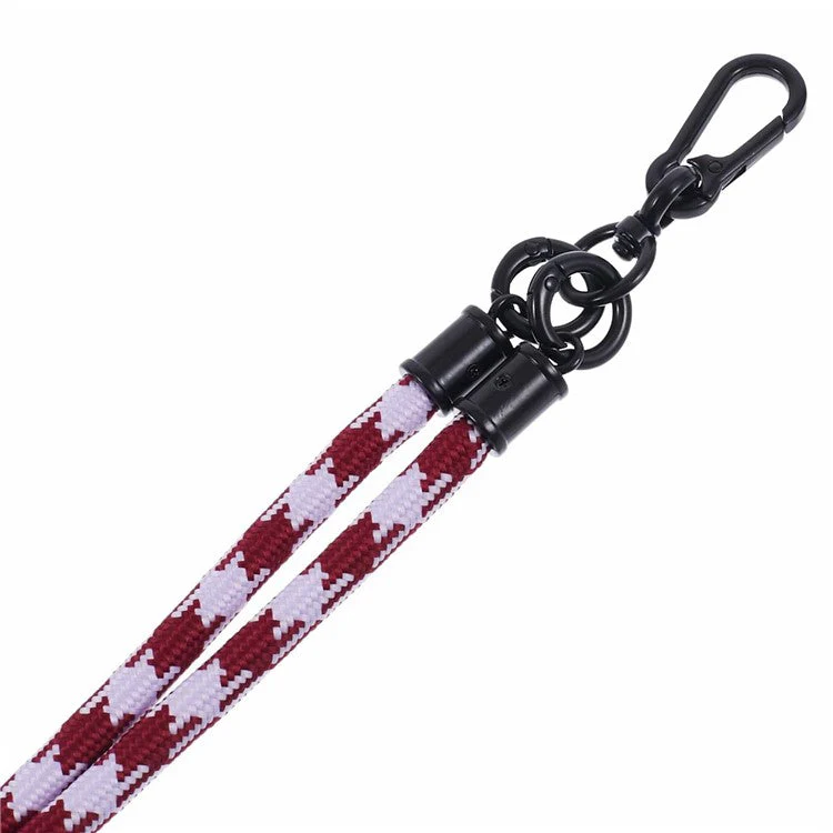 Cell Phone Strap 8mm Thickness Anti-Theft Adjustable Nylon Neck Lanyard with Clear Patch - Style D - Image 5