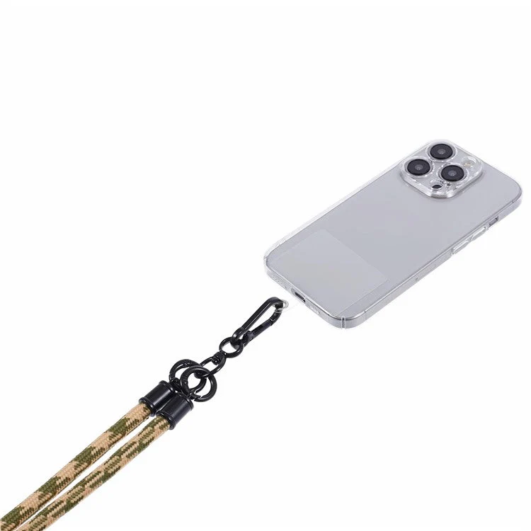 Cell Phone Strap 8mm Thickness Anti-Theft Adjustable Nylon Neck Lanyard with Clear Patch - Style H - Image 4