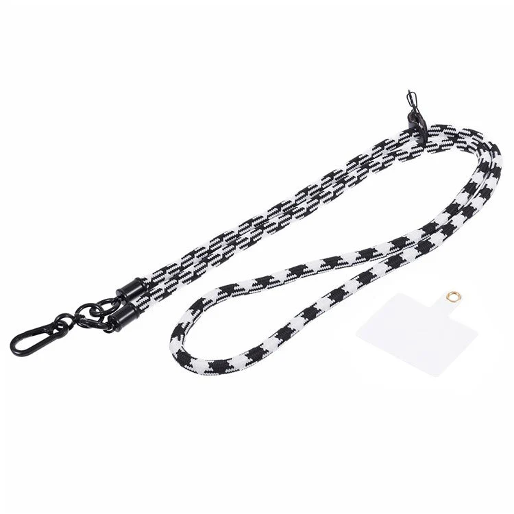 Cell Phone Strap 8mm Thickness Anti-Theft Adjustable Nylon Neck Lanyard with Clear Patch - Style I - Image 2