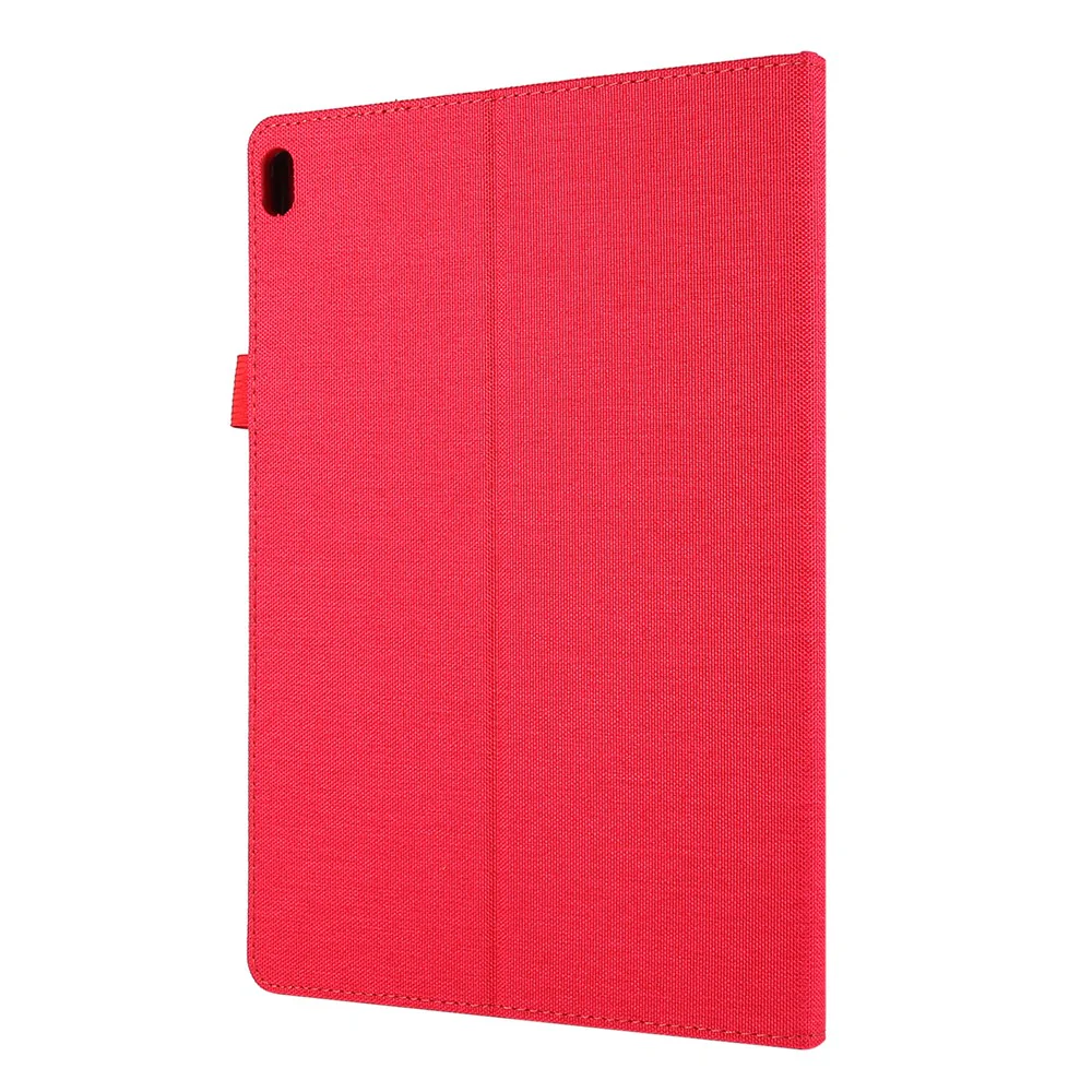 Cloth Texture Card Holder Stand Leather Case for Lenovo Tab P10 - Red - Image 7