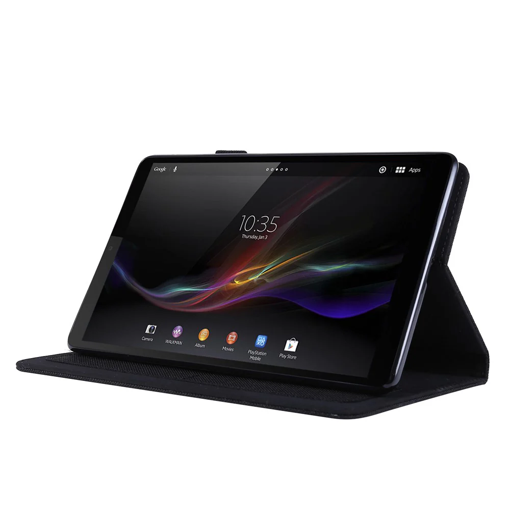 Cloth Texture Card Slots Stand Leather Cover for Lenovo Tab M8/Tab M8 (2nd Gen) - Black - Image 2