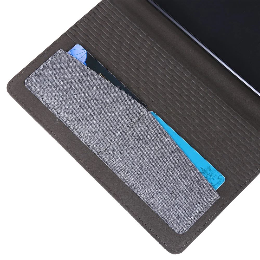 Cloth Texture Card Slots Stand Leather Cover for Lenovo Tab M8/Tab M8 (2nd Gen) - Grey - Image 4