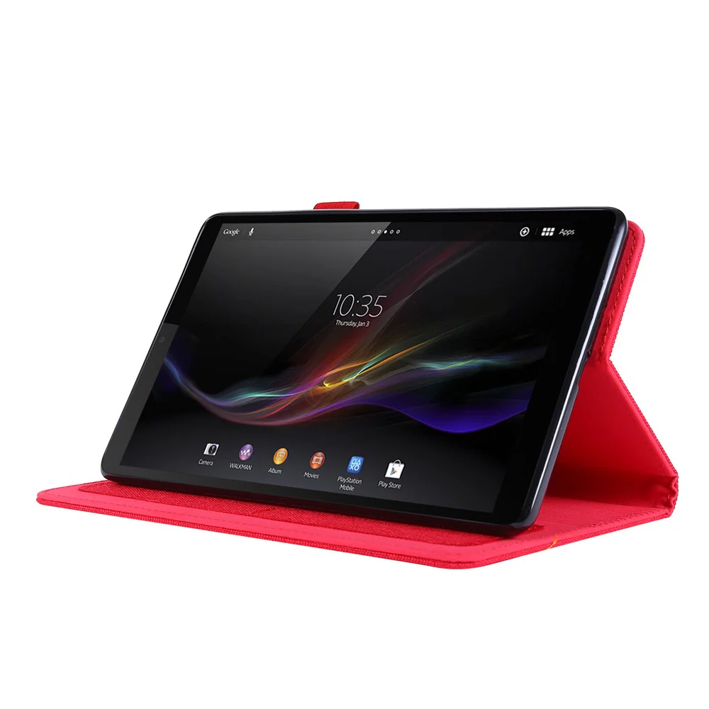Cloth Texture Card Slots Stand Leather Cover for Lenovo Tab M8/Tab M8 (2nd Gen) - Red - Image 2