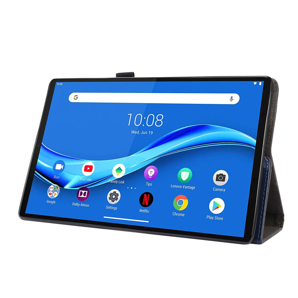 Crazy Horse Texture Leather Two-Fold Design Cover Case for Lenovo Tab M10 Plus - Blue - Image 5