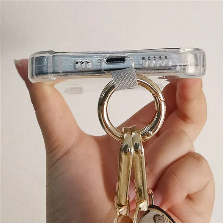Crossbody Cell Phone Strap Universal Adjustable Phone Lanyard with Tether Tab, Folded Length: 61cm - White+Green - Image 2