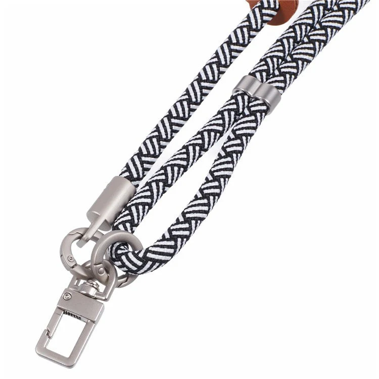 Crossbody Phone Lanyard Adjustable Silver Buckle Nylon Phone Strap with Tether Tab, Total Length: 140cm - Style B - Image 5