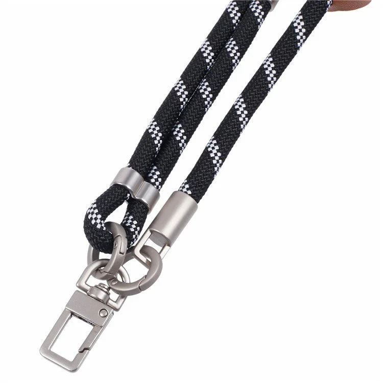 Crossbody Phone Lanyard Adjustable Silver Buckle Nylon Phone Strap with Tether Tab, Total Length: 140cm - Style F - Image 5
