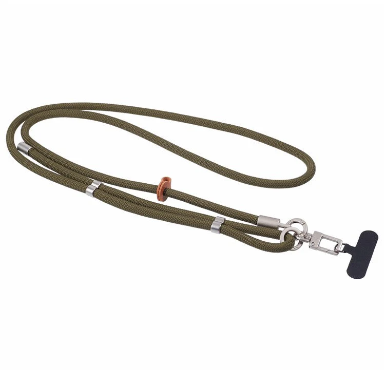 Crossbody Phone Lanyard Adjustable Silver Buckle Nylon Phone Strap with Tether Tab, Total Length: 140cm - Style G - Image 2
