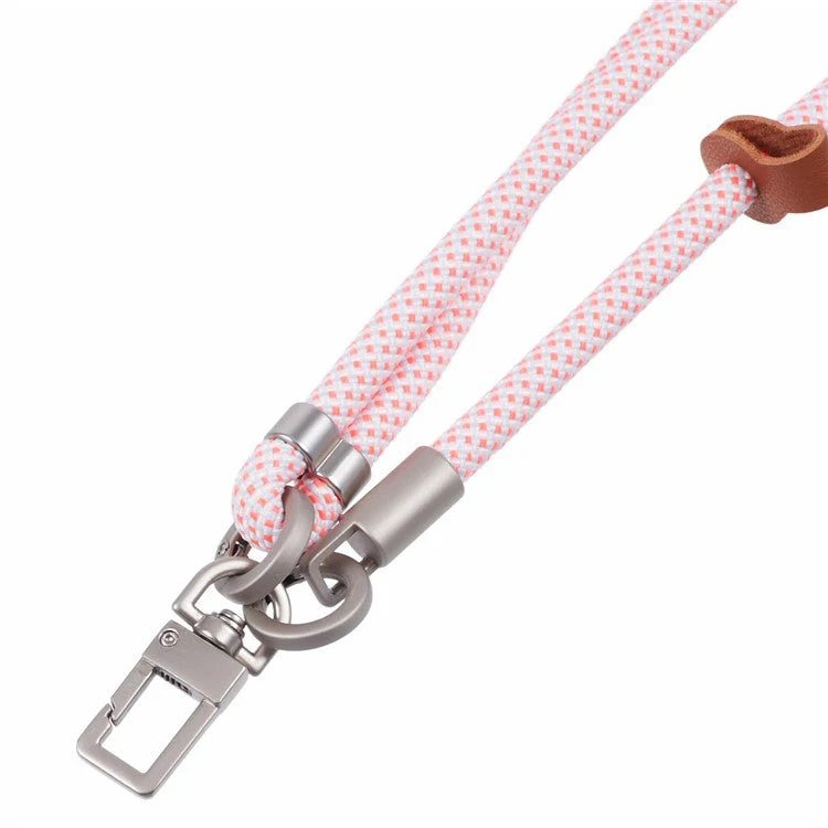 Crossbody Phone Lanyard Adjustable Silver Buckle Nylon Phone Strap with Tether Tab, Total Length: 140cm - Style I - Image 5