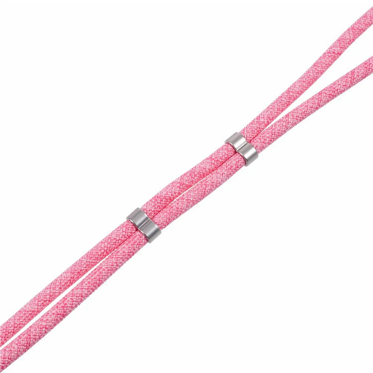 Crossbody Phone Lanyard Adjustable Silver Buckle Nylon Phone Strap with Tether Tab, Total Length: 140cm - Style J - Image 4