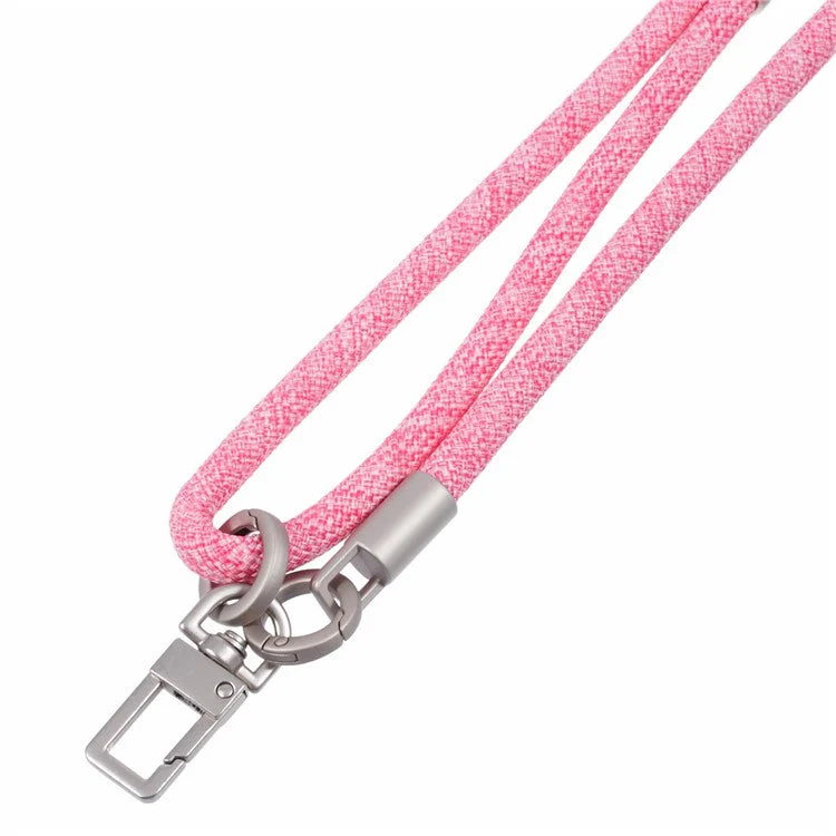 Crossbody Phone Lanyard Adjustable Silver Buckle Nylon Phone Strap with Tether Tab, Total Length: 140cm - Style J - Image 5