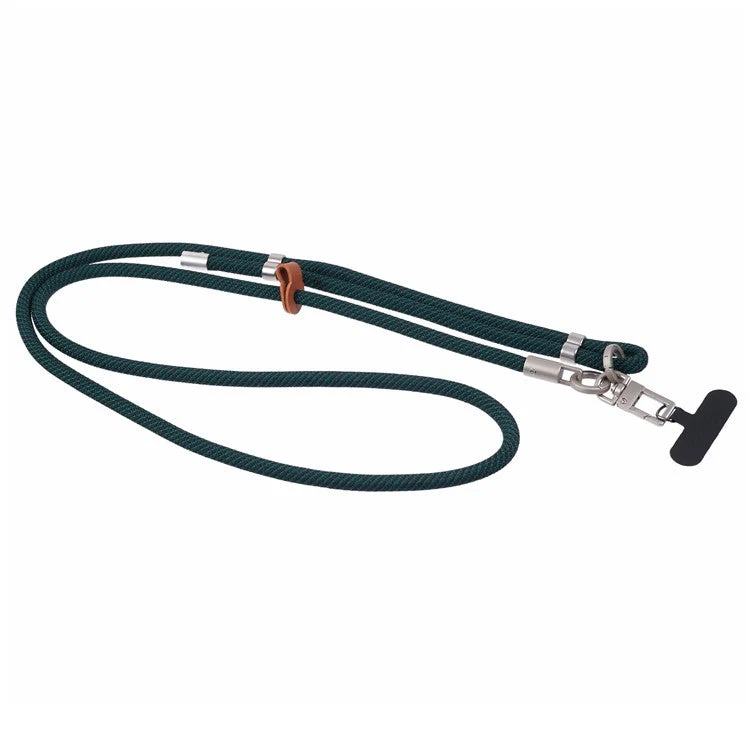 Crossbody Phone Lanyard Adjustable Silver Buckle Nylon Phone Strap with Tether Tab, Total Length: 140cm - Style N - Image 2