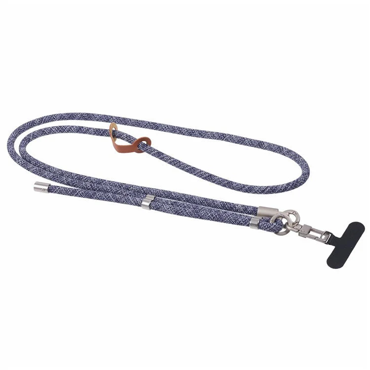 Crossbody Phone Lanyard Adjustable Silver Buckle Nylon Phone Strap with Tether Tab, Total Length: 140cm - Style O - Image 2