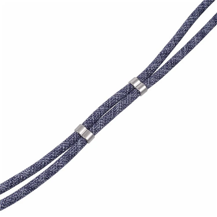 Crossbody Phone Lanyard Adjustable Silver Buckle Nylon Phone Strap with Tether Tab, Total Length: 140cm - Style O - Image 4