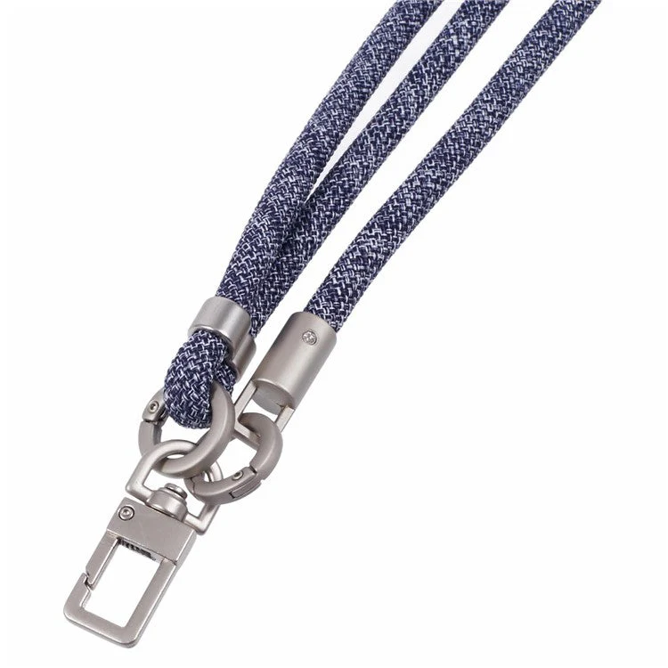 Crossbody Phone Lanyard Adjustable Silver Buckle Nylon Phone Strap with Tether Tab, Total Length: 140cm - Style O - Image 5
