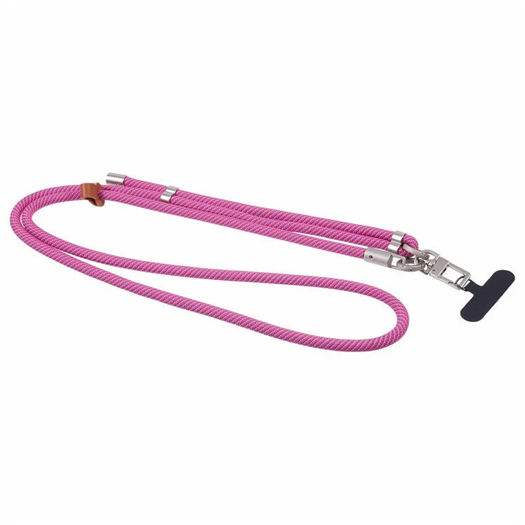 Crossbody Phone Lanyard Adjustable Silver Buckle Nylon Phone Strap with Tether Tab, Total Length: 140cm - Style P - Image 2
