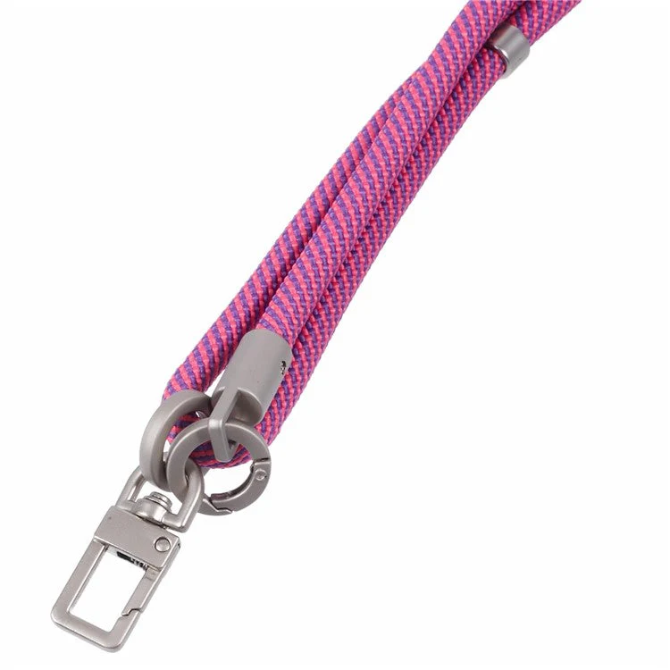 Crossbody Phone Lanyard Adjustable Silver Buckle Nylon Phone Strap with Tether Tab, Total Length: 140cm - Style P - Image 5
