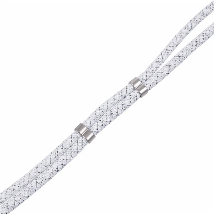 Crossbody Phone Lanyard Adjustable Silver Buckle Nylon Phone Strap with Tether Tab, Total Length: 140cm - Style Q - Image 4