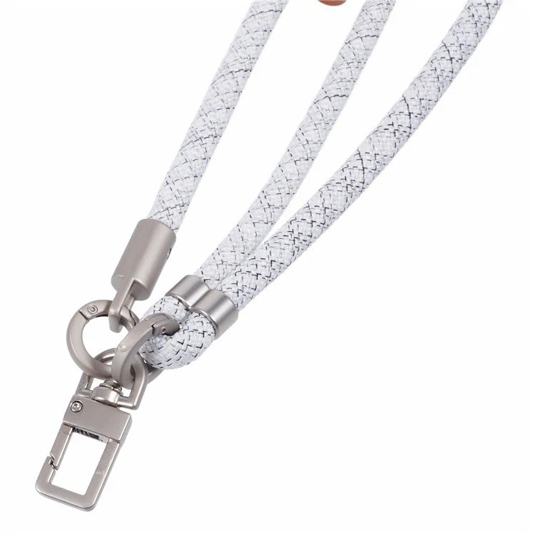 Crossbody Phone Lanyard Adjustable Silver Buckle Nylon Phone Strap with Tether Tab, Total Length: 140cm - Style Q - Image 5