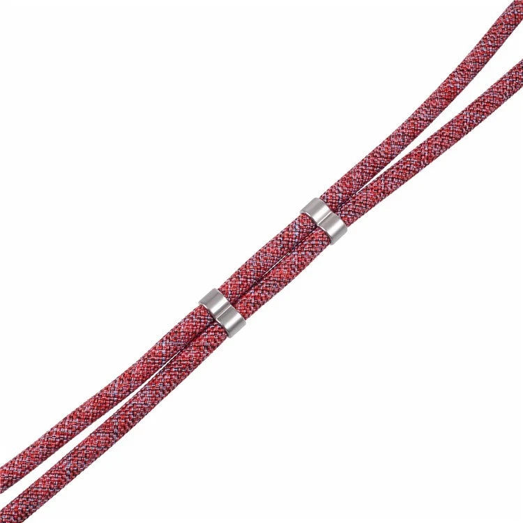 Crossbody Phone Lanyard Adjustable Silver Buckle Nylon Phone Strap with Tether Tab, Total Length: 140cm - Style R - Image 4