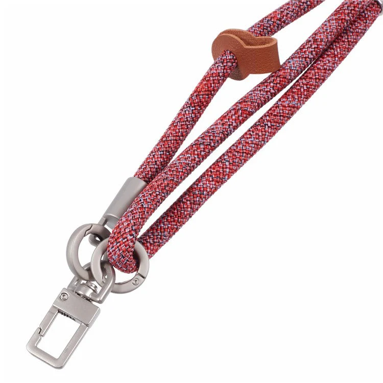 Crossbody Phone Lanyard Adjustable Silver Buckle Nylon Phone Strap with Tether Tab, Total Length: 140cm - Style R - Image 5