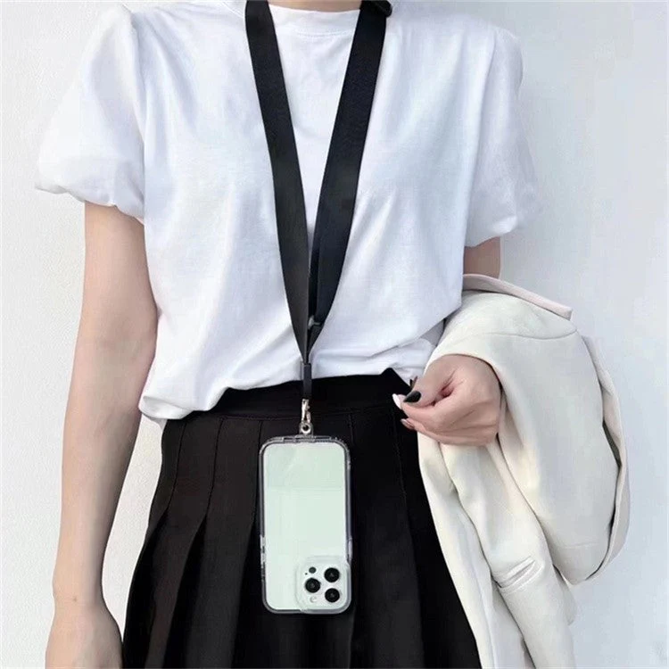Crossbody Phone Lanyard Universal Adjustable Neck Straps with Phone Pads for Phone Case Keys ID - Fluorescent Green - Image 2