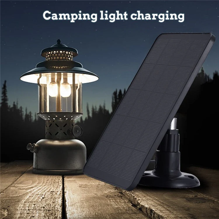 CSP4W-A 4W 5V Solar Panel for Security Camera Monocrystalline Solar Charger with Adjustable Bracket - Black - Image 3