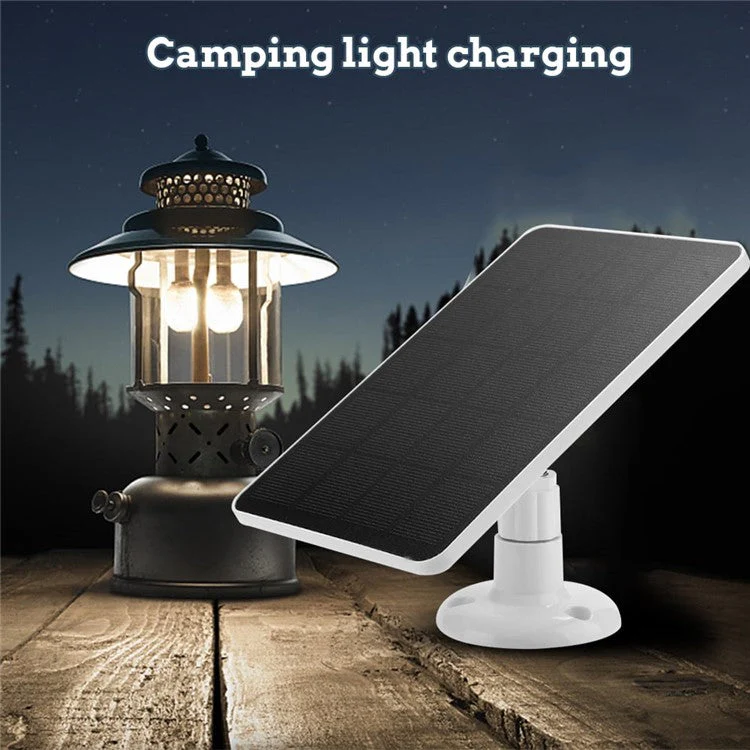 CSP4W-A 4W 5V Solar Panel for Security Camera Monocrystalline Solar Charger with Adjustable Bracket - White - Image 8