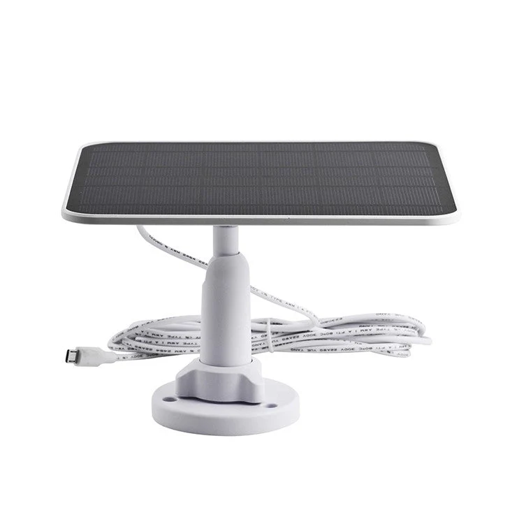 CSP5W-A 5W 5V Camera Solar Panel IP66 Waterproof Monocrystalline Solar Charger with Adjustable Bracket - White - Image 5