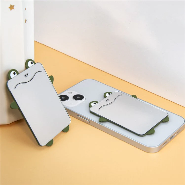 Cute Cartoon Animal Traceless Adhesive Portable Mirror on Cell Phone for Makeup - Panda - Image 5