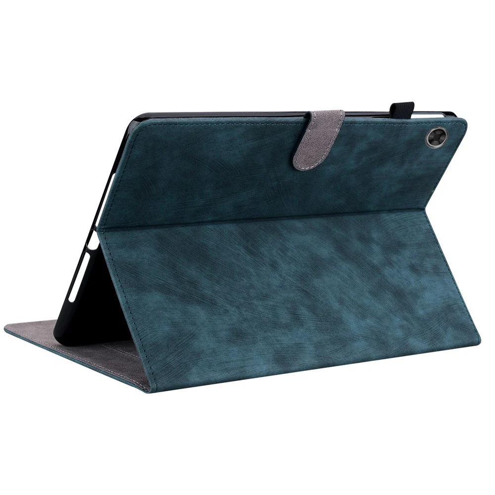 Cute Tiger Pattern Imprinted Case for Lenovo Tab M7 (3rd Gen), PU Leather Anti-scratch Stand Card Holder Cover - Dark Blue - Image 4