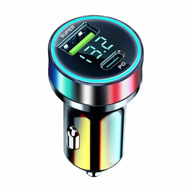 D3-PD 120W Car Charger Type-C+USB Dual Port +100W 3-in-1 Fast Charging Cable - Image 2