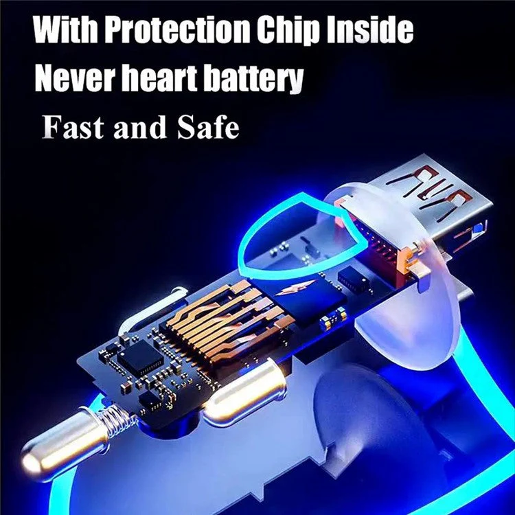 D3-PD 120W Car Charger Type-C+USB Dual Port +100W 3-in-1 Fast Charging Cable - Image 8